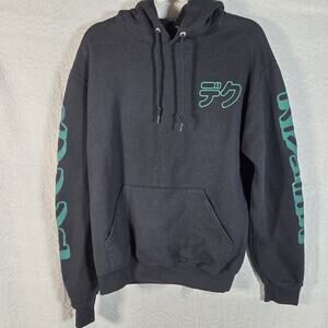 My Hero Academia Hoodie Mens M Black Anime Izuku‎ Midoriya Deku Funimation Anime